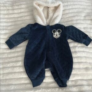 Disney Blue and White Footies One Piece